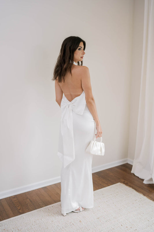 Halter Neck Maxi with Bow Back